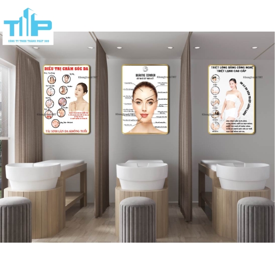 Bộ 3 tranh chăm sóc da, điều trị mụn - nám - tàn nhang, tranh tráng gương giá rẻ HCM