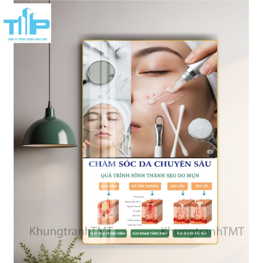 Tranh cấu tạo và các tình trạng về da - tranh tráng gương đa năng decor spa, thẩm mỹ viện trên cả nước