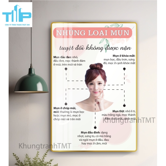 Tranh cấu tạo và các tình trạng về da - tranh tráng gương đa năng decor spa, thẩm mỹ viện trên cả nước