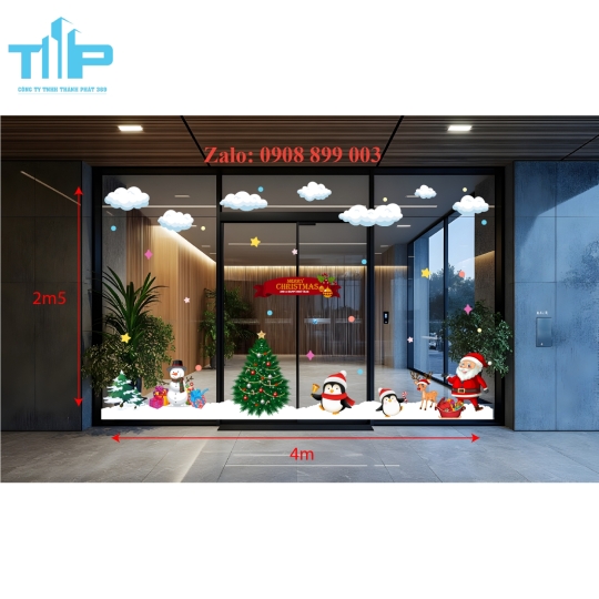 Mẫu Decal Noel Đẹp, Ấn Tượng – Trang Trí Giáng Sinh Cho Mọi Không Gian - mẫu 71