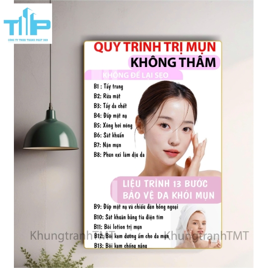 Quy trình lấy mụn an toàn, hiệu quả, không thâm - Tranh tráng gương treo tường 