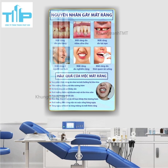 Bộ Tranh Kiến Thức Răng Miệng Tráng Gương – Tăng Trải Nghiệm Khách Hàng Khi Thăm Khám ( Nha Khoa)