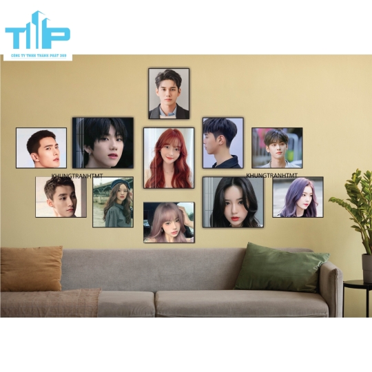 Mẫu tranh tóc kết hợp nam - nữ trang trí salon, tiệm cắt tóc