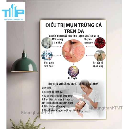 Quy trình lấy mụn an toàn, hiệu quả, không thâm - Tranh tráng gương treo tường 