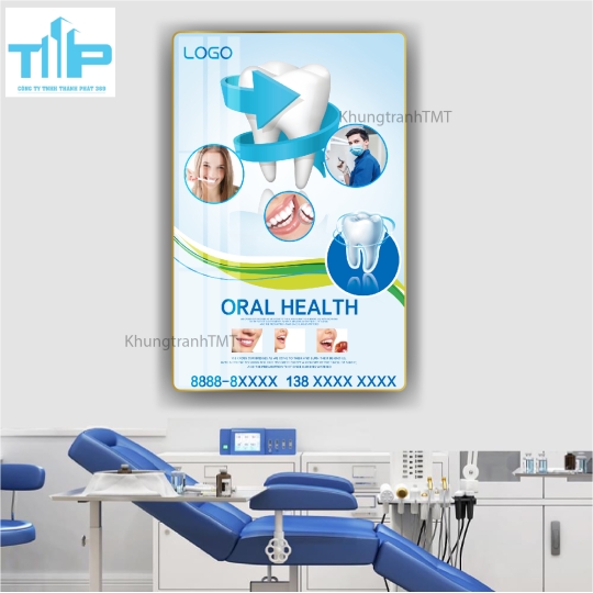 Tranh tráng gương phòng khám nha khoa “Răng Xinh Khỏe Đẹp – Lung Linh Rạng Ngời” 