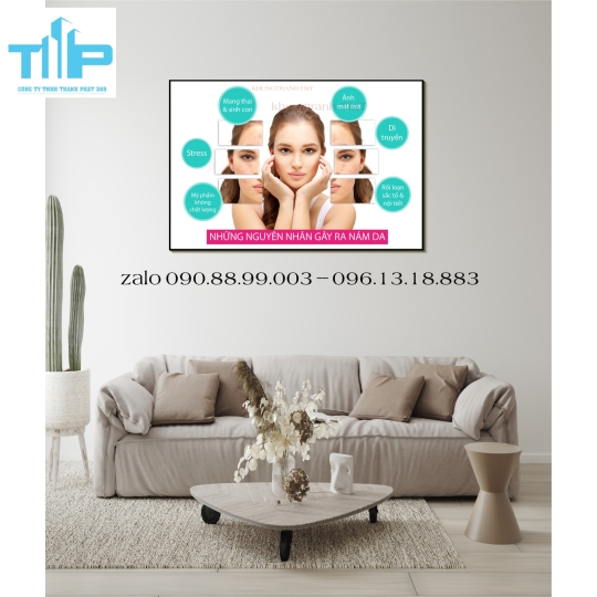 tranh trang trí spa, thẩm mỹ viện về chăm sóc da