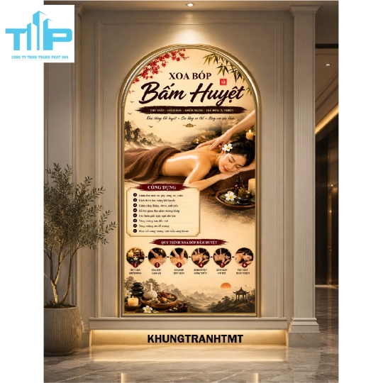 Khung tranh vòm dưỡng sinh - Massage trị liệu và thư giãn toàn thân