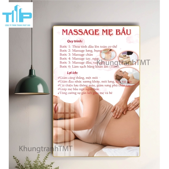 Tranh tráng gương trang trí - Tranh massage cho mẹ bầu - Tranh chăm sóc mẹ và bé 
