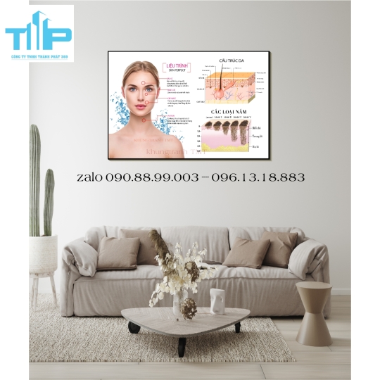 tranh trang trí spa, thẩm mỹ viện về chăm sóc da