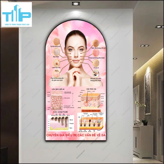 Tranh tiêm  MESOTHERAPY - liệu trình skin perfect - tranh vòm tráng gương sắc nét