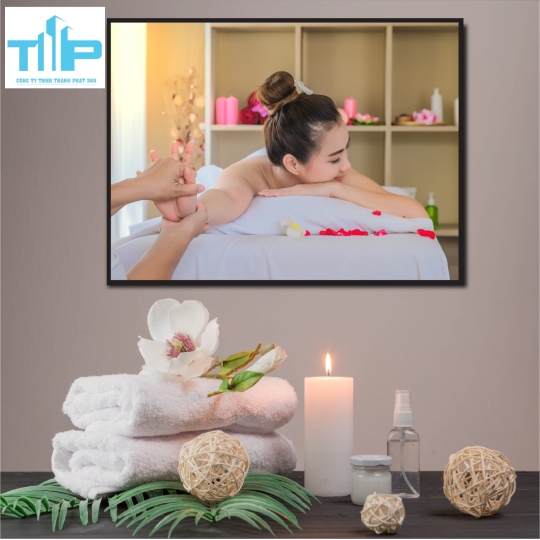 Khung tranh tráng gương - Spa - Massage toàn diện
