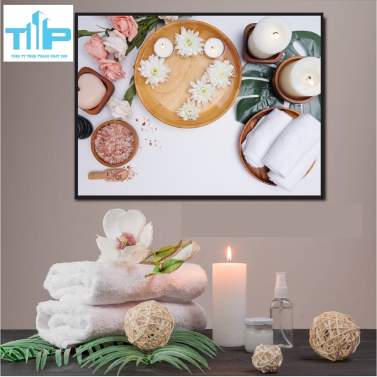 Khung tranh tráng gương - Spa - Massage toàn diện