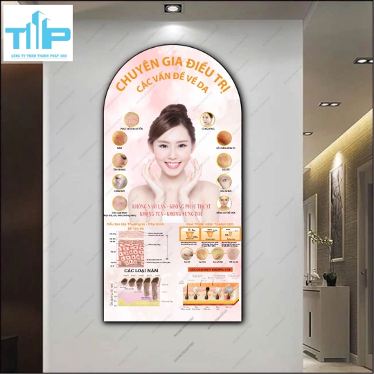 Chuyên gia điều trị chăm sóc các vấn đề về da - Công nghệ triệt lạnh cao cấp - Tranh vòm tráng gương trang trí spa
