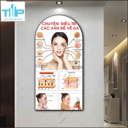Chuyên gia điều trị chăm sóc các vấn đề về da - Công nghệ triệt lạnh cao cấp - Tranh vòm tráng gương trang trí spa