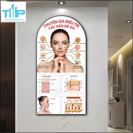 Chuyên gia điều trị chăm sóc các vấn đề về da - Công nghệ triệt lạnh cao cấp - Tranh vòm tráng gương trang trí spa