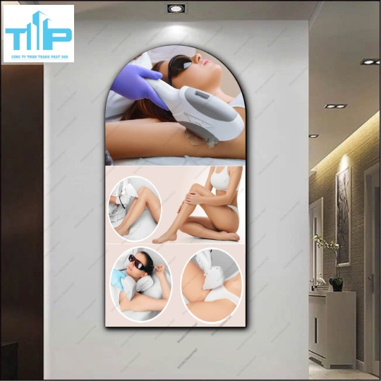 Chuyên gia điều trị chăm sóc các vấn đề về da - Công nghệ triệt lạnh cao cấp - Tranh vòm tráng gương trang trí spa