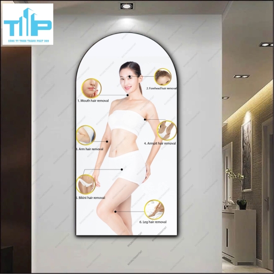 Chuyên gia điều trị chăm sóc các vấn đề về da - Công nghệ triệt lạnh cao cấp - Tranh vòm tráng gương trang trí spa