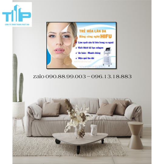 tranh trang trí spa, thẩm mỹ viện về chăm sóc da