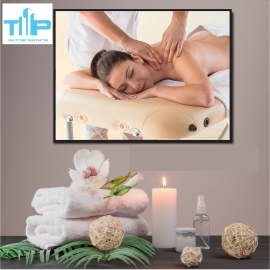 Khung tranh tráng gương - Spa - Massage toàn diện