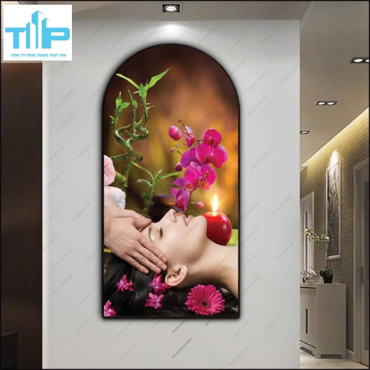 Tranh chăm sóc sức khỏe - Đả thông kinh lạc - mẫu vòm tráng gương bắt mắt