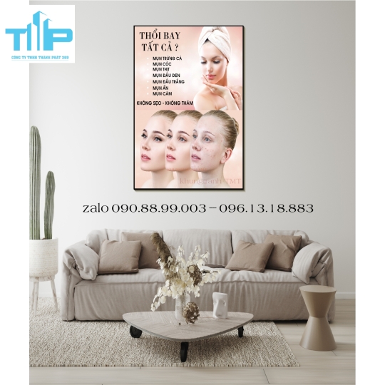 tranh trang trí spa, thẩm mỹ viện về chăm sóc da