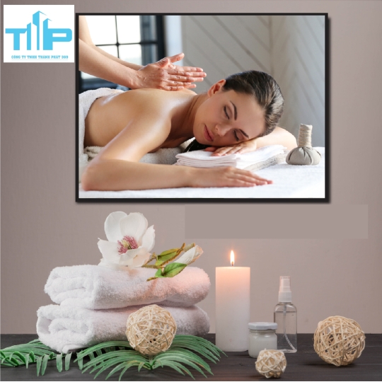 Khung tranh tráng gương - Spa - Massage toàn diện