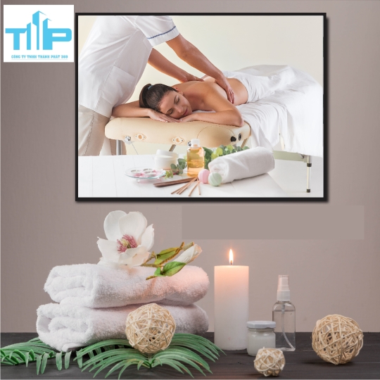 Khung tranh tráng gương - Spa - Massage toàn diện