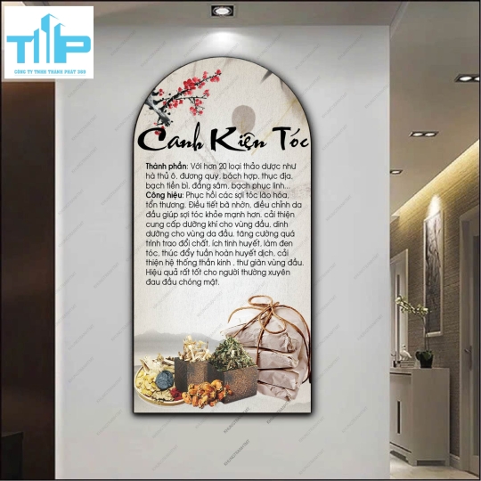 Tranh decor Xuân Hạ Thu Đông - Canh Kiện Tóc tráng gương sáng bóng