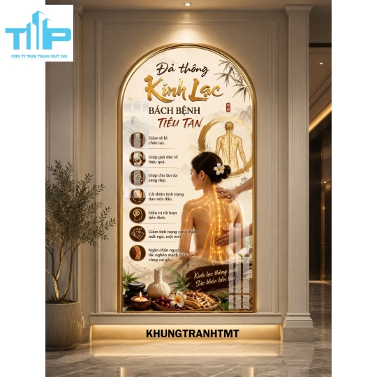 Dưỡng sinh bảo dưỡng thân, đả thông kinh lạc, - Tranh vòm tráng gương treo tường spa, dưỡng sinh
