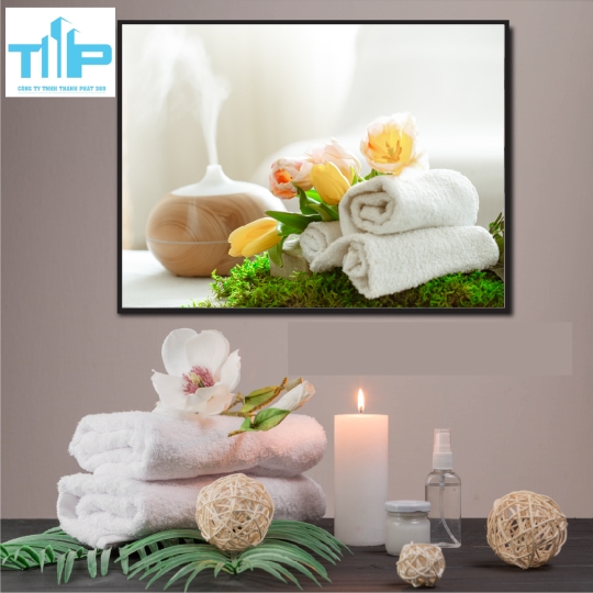 Khung tranh tráng gương - Spa - Massage toàn diện