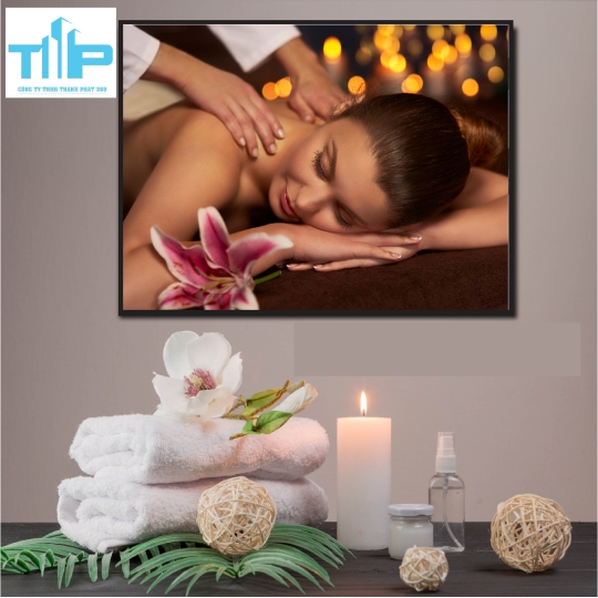 Khung tranh tráng gương - Spa - Massage toàn diện