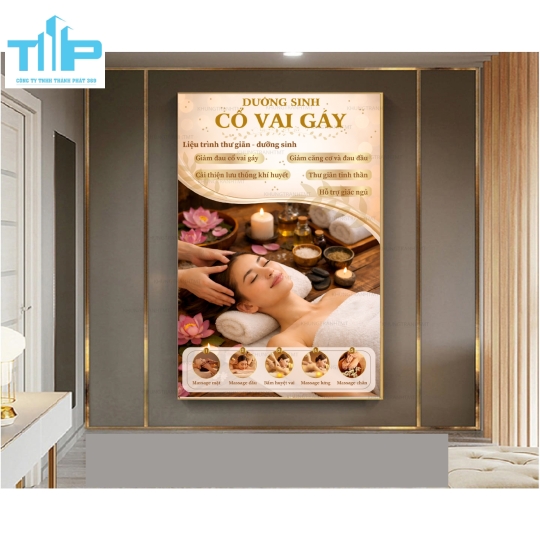 Khung tranh tráng gương cao cấp massage  thư giãn dành cho spa, thẩm mỹ viện