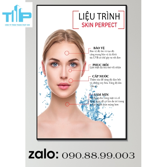 tranh tráng gương trang trí spa chuyên về chăm sóc da