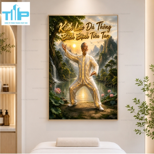 Tranh tráng gương cao cấp - Dưỡng sinh trị liệu và Dinh dưỡng Đông y