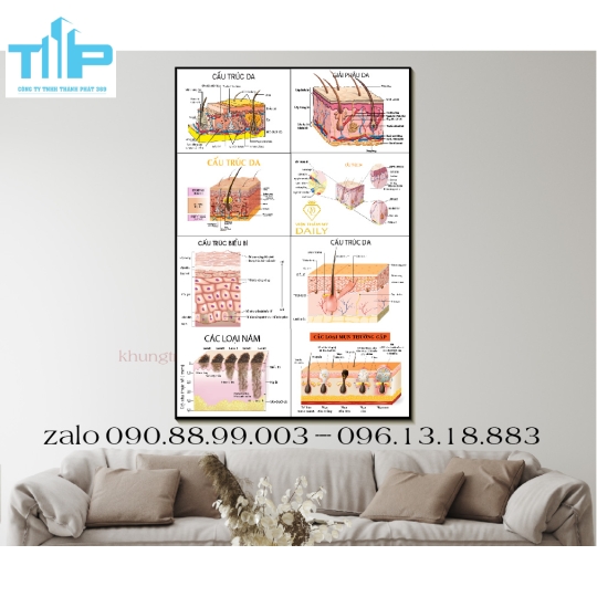 tranh tráng gương trang trí spa chuyên về chăm sóc da