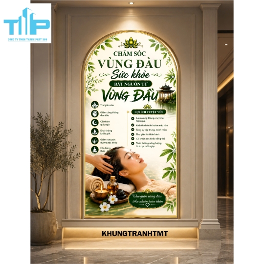 Tranh vòm Massage trị liệu - thư giãn vùng đầu, cổ vai gáy, body,.....