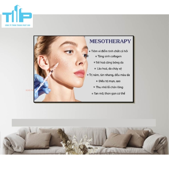 tranh điều trị và chăm sóc da cho spa thẩm mỹ viện
