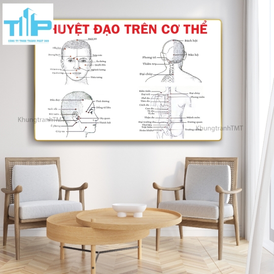 Tranh huyệt đạo hệ kinh lạc cho spa thẩm mỹ viện
