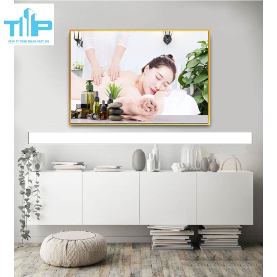 Khung tranh tráng gương- tranh trang trí cho spa, thẩm mỹ viện