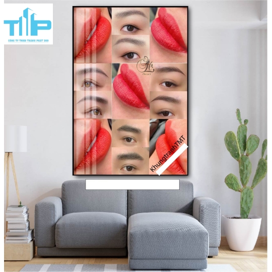 khung tranh tráng gương thẩm mỹ dành cho thẩm mỹ viện spa