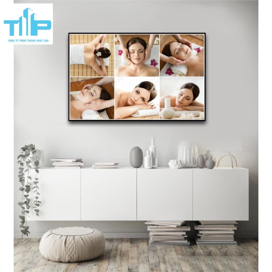 Khung tranh tráng gương- tranh trang trí cho spa, thẩm mỹ viện