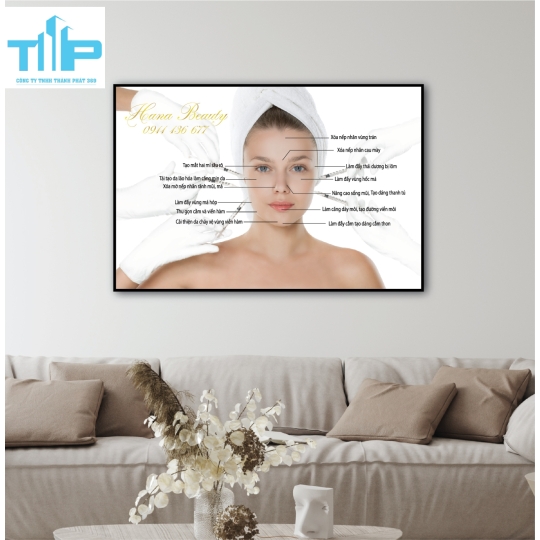 khung tranh  chăm sóc điều trị tráng gương trang trí spa thẩm mỹ viện