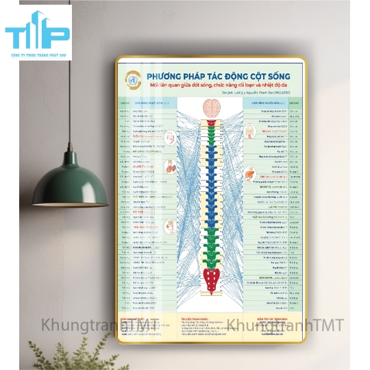 Khung tranh tráng gương huyệt đạo kinh lạc 