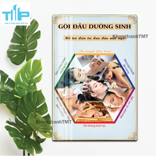 Tranh Tráng Gương Gội Đầu Dưỡng Sinh – Tranh Spa Treo Tường Đẹp, Cao Cấp