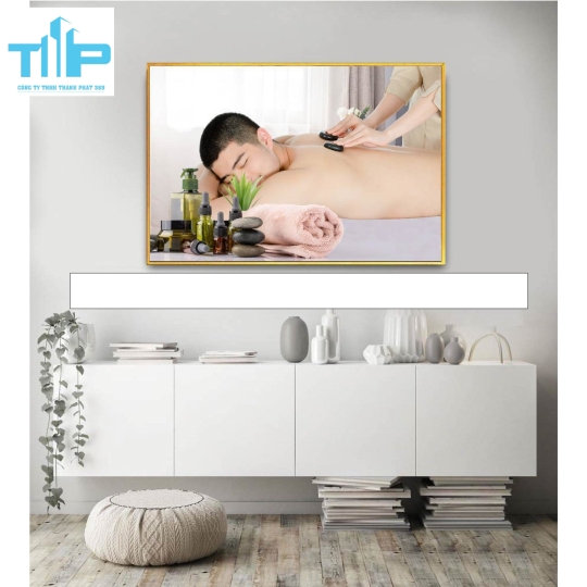 Khung tranh tráng gương- tranh trang trí cho spa, thẩm mỹ viện