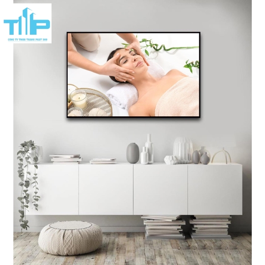 Khung tranh tráng gương- tranh trang trí cho spa, thẩm mỹ viện