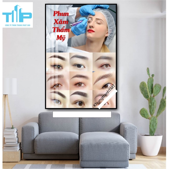 khung tranh tráng gương thẩm mỹ dành cho thẩm mỹ viện spa