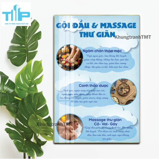 Tranh Tráng Gương Gội Đầu Dưỡng Sinh – Tranh Spa Treo Tường Đẹp, Cao Cấp