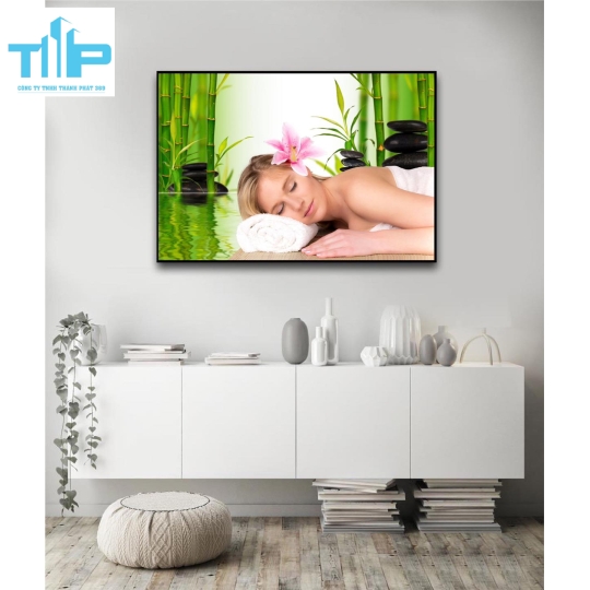Khung tranh tráng gương- tranh trang trí cho spa, thẩm mỹ viện