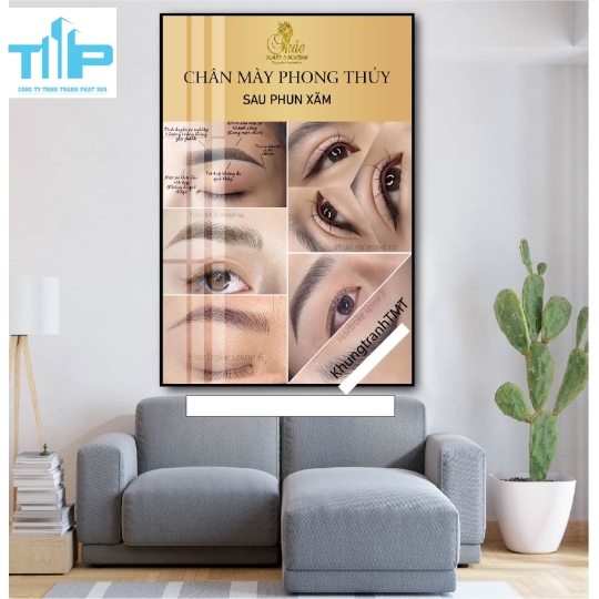 tranh tráng gương dành cho spa thẩm mỹ viện về phun xăm môi